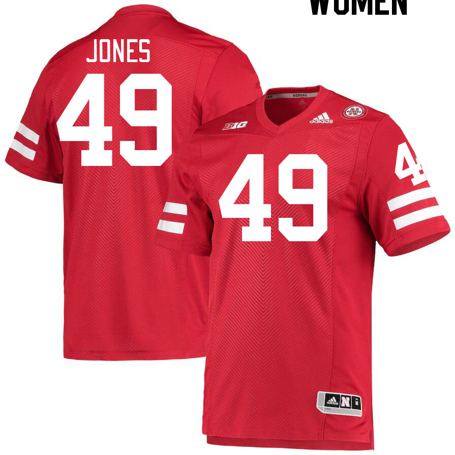 Women #49 Mason Jones Nebraska Cornhuskers College Football Jerseys Stitched Sale-Red